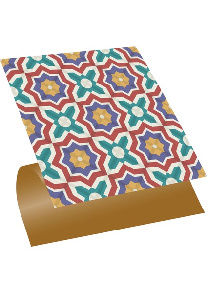 Kendinden Yapışkanlı Kontrast Yıldız Desenli Pvc Karo 30X30 cm (11 Adet) 1m2