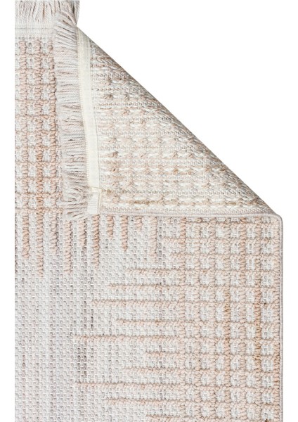 Freistadt Gri Çizgili Polyester Makine Halısı