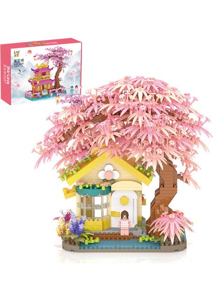 Jea·love Dilek Ağacı 12 Yaş ve Üzeri Yaratıcı Doğa Temalı Oyuncak Yapı Seti (1500PCS) (Yurt Dışından)