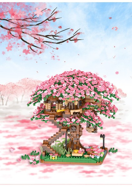 Jea·love Sakura Evi 12 Yaş ve Üzeri Yaratıcı Doğa Temalı Oyuncak Yapı Seti (2028PCS) (Yurt Dışından) fiyatları