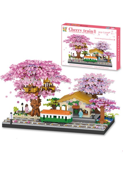 Jea·love Sakura Tren Istasyonu 12 Yaş ve Üzeri Için Yaratıcı Doğa Temalı Oyuncak Yapım Seti (3668PCS) (Yurt Dışından)