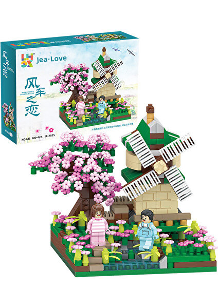 Jea Love Jea·love Windmill Love 12 Yaş ve Üzeri Için Yaratıcı Doğa Temalı Oyuncak Yapım Seti (600PCS) (Yurt Dışından)