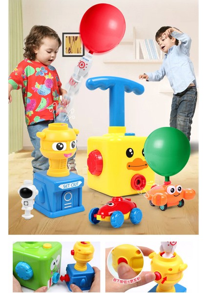 Küçük Canavar Balonla Çalışan Araba Eğitici Oyuncak Seti (Yurt Dışından)