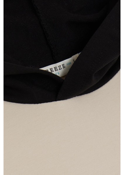 GİRLS & BOYS Erkek Çocuk Sweatshirt Kapüşonlu Yazı Baskılı 8-14 Yaş, Bej fırsatları