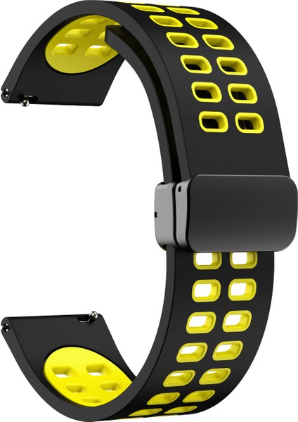 Huawei Watch Gt Sport - Active - Classic Için Mıknatıslı Delikli Silikon Kordon Kayış KY85