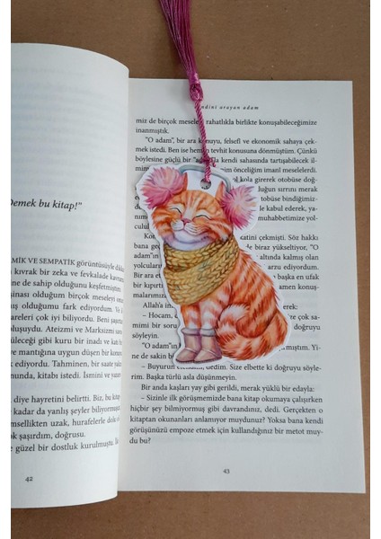 Sonbahar Kış Temalı Içecekler, Kedicik ve Kış Kızı Laminasyon Kaplamalı Kitap Ayracı (4 Lü Set)