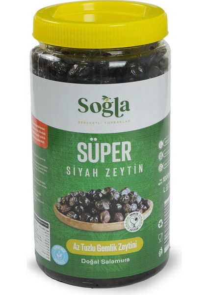 Doğal Süper Gemlik 231-260 Kalibre Siyah Zeytin 1000 gr