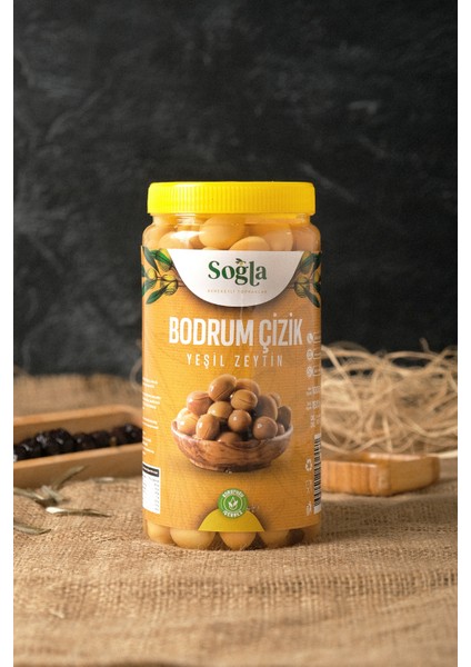 Doğal Bodrum Çizik Yeşil Zeytin 560 gr