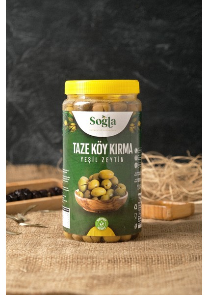 Doğal Taze Köy Kırma Yeşil Zeytin 560 gr