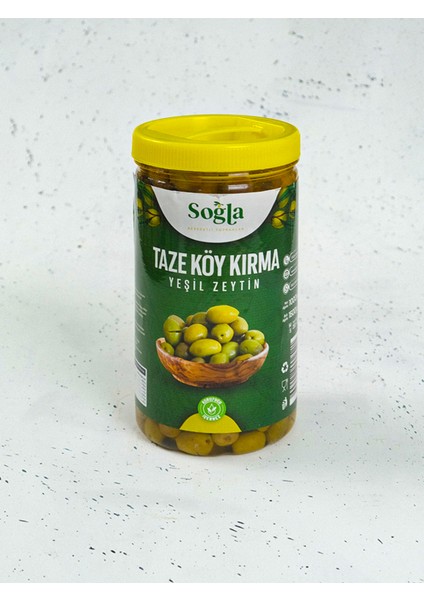 Doğal Taze Köy Kırma Yeşil Zeytin 560 gr