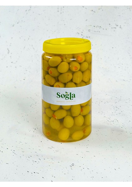 Doğal Portakal Dolgulu Yeşil Zeytin 1000 gr