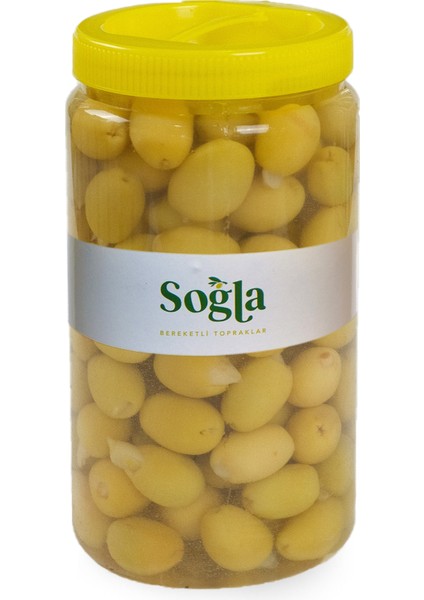 Doğal Sarımsak Dolgulu Yeşil Zeytin 1000 gr