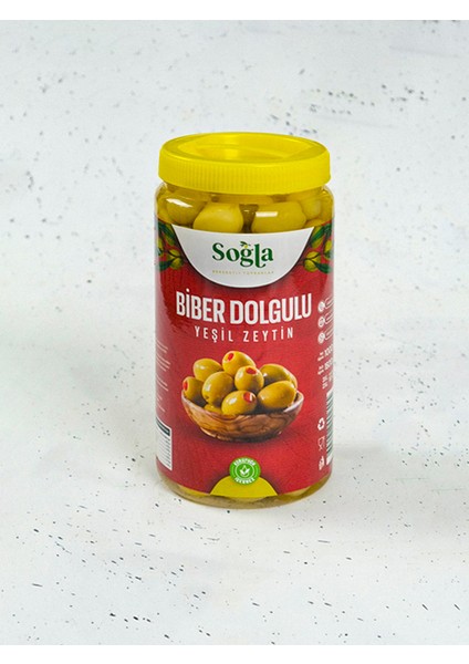 Doğal Biber Dolgulu Zeytin 500 gr