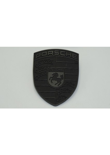 Porsche Ön Kaput Siyah Metal Tırnaklı Logo Amblem Arma