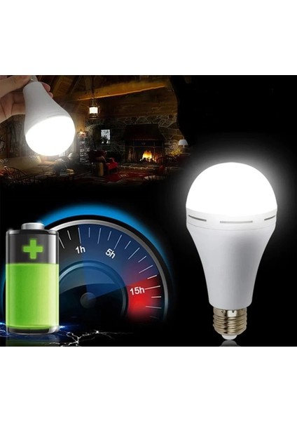 CT-4229 9W 220V E27 Duylu Şarjlı LED Ampul Beyaz