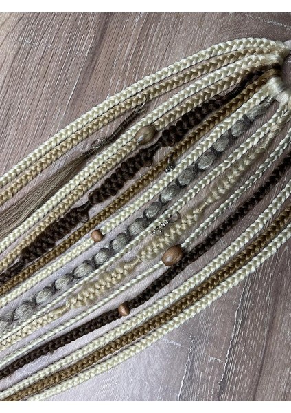 Rastalı Afrika Örgülü Toka - Paltin & Sarı & Kumral modelleri