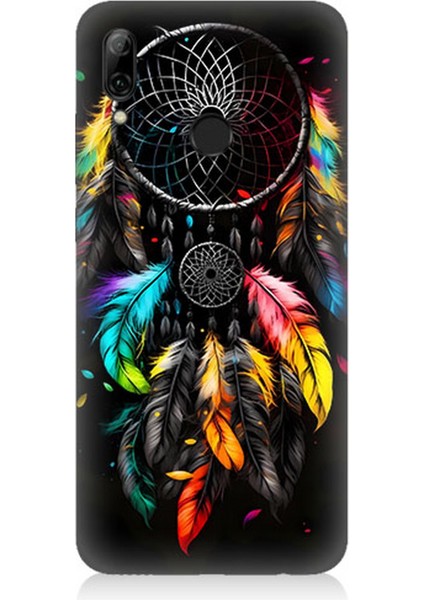 Huawei P Smart 2019 Uyumlu Silikon Kılıf Renki Dream Catcher Düş Kapanı