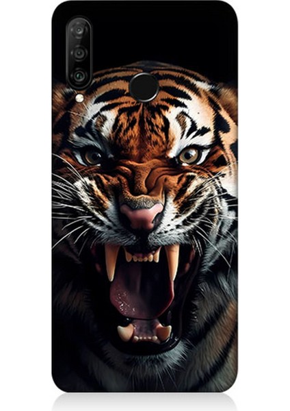 Huawei P30 Lite Uyumlu Silikon Kılıf Vahşi Kaplan