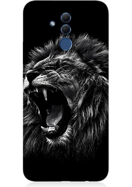 Huawei Mate 20 Lite Uyumlu Silikon Kılıf Saldırgan Aslan