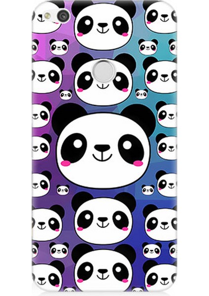 Huawei P9 Lite 2017 Uyumlu Silikon Kılıf Sevimli Pandalar