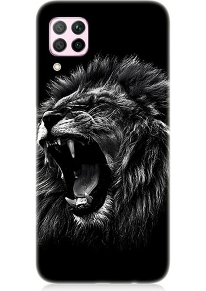 Huawei P40 Lite Uyumlu Silikon Kılıf Saldırgan Aslan