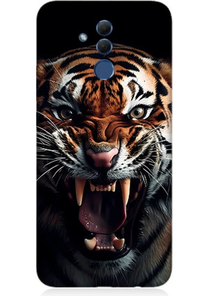 Huawei Mate 20 Lite Uyumlu Silikon Kılıf Vahşi Kaplan