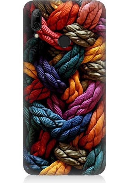 Huawei P Smart 2019 Uyumlu Silikon Kılıf Pastel Renkli Düğüm Ipler