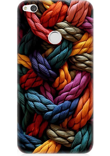 Huawei P9 Lite 2017 Uyumlu Silikon Kılıf Pastel Renkli Düğüm Ipler