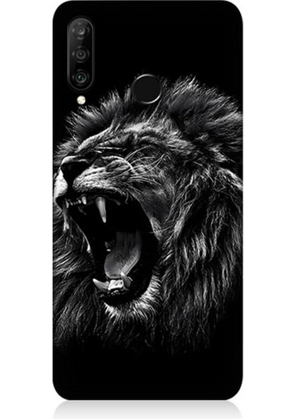Huawei P30 Lite Uyumlu Silikon Kılıf Saldırgan Aslan
