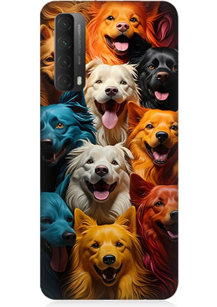 Huawei P Smart 2021 Uyumlu Silikon Kılıf Sevimli Köpekler