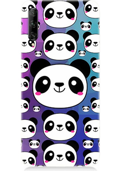Huawei P Smart Pro Uyumlu Silikon Kılıf Sevimli Pandalar