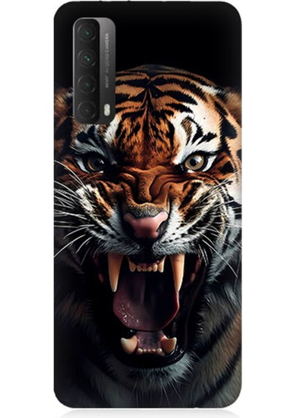Huawei P Smart 2021 Uyumlu Silikon Kılıf Vahşi Kaplan