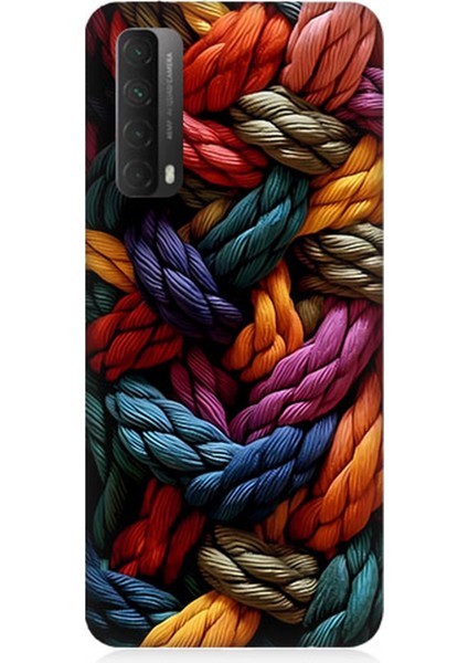 Huawei P Smart 2021 Uyumlu Silikon Kılıf Pastel Renkli Düğüm Ipler