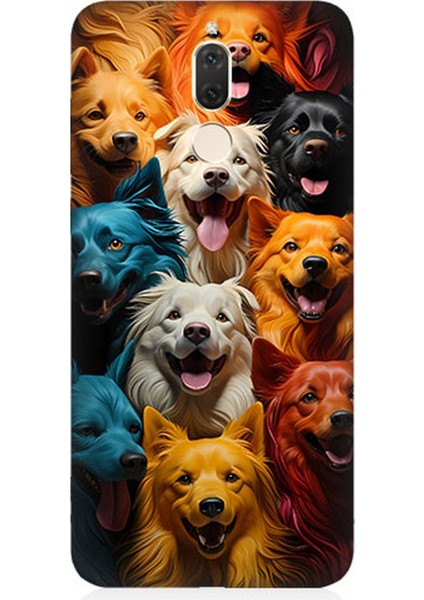 Huawei Mate 10 Lite Uyumlu Silikon Kılıf Sevimli Köpekler
