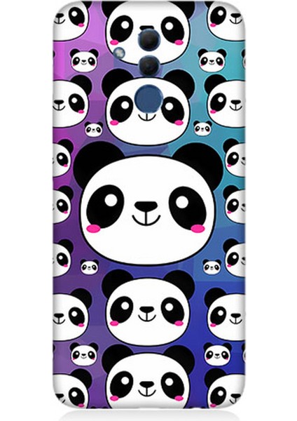 Huawei Mate 20 Lite Uyumlu Silikon Kılıf Sevimli Pandalar