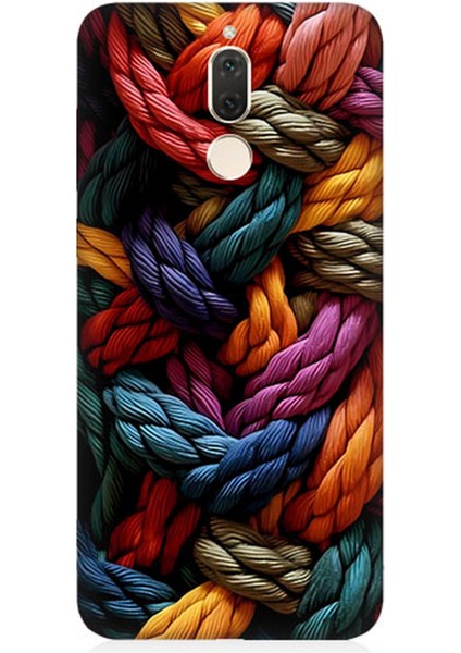 Huawei Mate 10 Lite Uyumlu Silikon Kılıf Pastel Renkli Düğüm Ipler