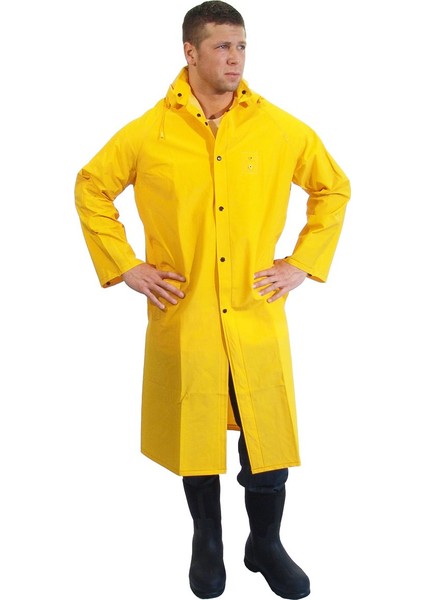 Safety Pardösü Yağmurluk Astarlı 0.32 Mc Astar Sarı Beden (Xl)