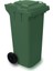Kapaklı Tekerlekli Çöp Toplama Konteyneri Kutusu 120 Litre - 95 x 60 x 50 Cm. - Yeşil 1