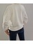 Oversize Model beyaz Baskılı Bisiklet Yaka Spor Şık 3 İplik Şardonsuz Sweatshirt 4