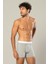 Erdem Gri Melanj Pamuk Elastan Uzun Boxer 1417 2