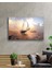 Gün Batımı Yelkenli Cam Tablo Sunset Sail Table 2