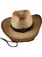 Kadın Erkek Batı Inek Erkek Şapka Geniş Kenarlı Panama Cowgirl Şapka Seyahat Bej Için (Yurt Dışından) 2
