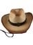 Kadın Erkek Batı Inek Erkek Şapka Geniş Kenarlı Panama Cowgirl Şapka Seyahat Bej Için (Yurt Dışından) 3