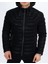 Erkek Kapüşonlu Şişme Süet Slim-Fit Mont 1