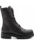 Siyah Hakiki Deri Kadın Bot & Bootie K02390031903 2