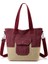 Tuval Çanta Dikişli Kadın Çantası Renkli Büyük Çanta Tote Çanta Banliyö Vintage Çanta Omuz Çantası Moda Messenger Çanta (Yurt Dışından) 1