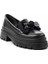 Siyah Kadın Loafer Ayakkabı K01411078109 4