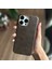 iPhone 13 Pro Max Uyumlu Deri Kılıf Içi Kadife Kahverengi Arka Kapak Silikon Kenar Taba Deri Telefon Kılıfı 1