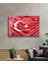 Kırmızı Dalgalı Türk Bayrağı Cam Tablo 2