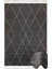 Modena Siyah Geometrik Mikropolyester Makine Halısı 1